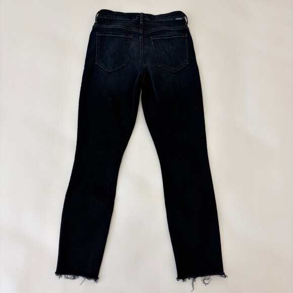 Mother Denim High Waisted Looker Ankle Fray in Last Call Dark Blue Womens 26 - Picture 12 of 15